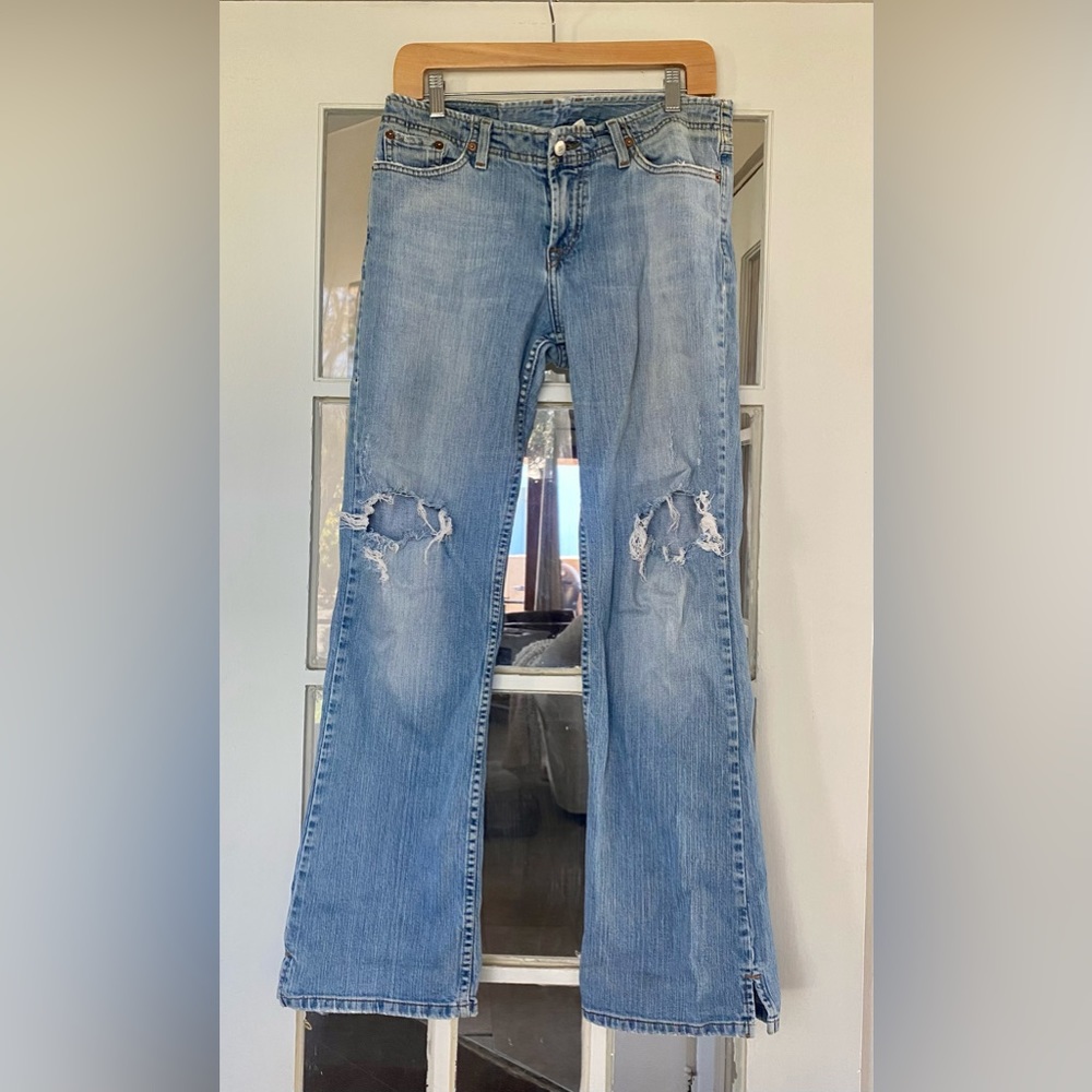 Lucky Brand Boot Cut Distressed Jeans